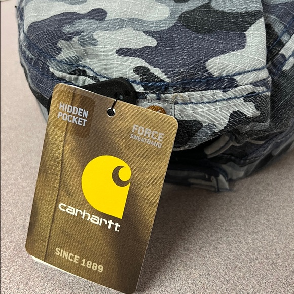 Carhartt blue camo military style hat, new with tags. Excellent condition! - Picture 3 of 6